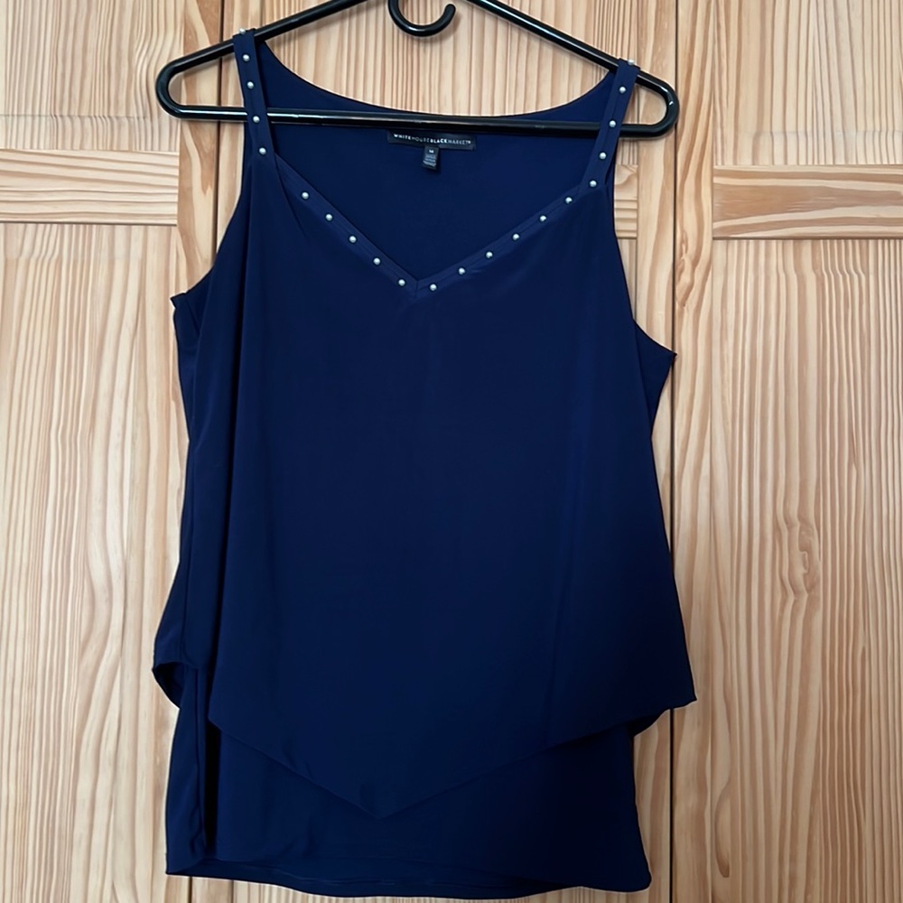 WHBM V-Neck Sleeveless Top Sz M